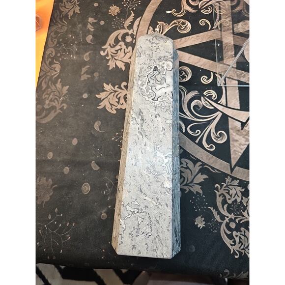 7.05lb 12in Tall Crazy Lace Jasper Crystal Point Tower Healing - Picture 13 of 13